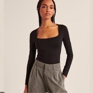 Abercrombie and Fitch black Squareneck Bodysuit